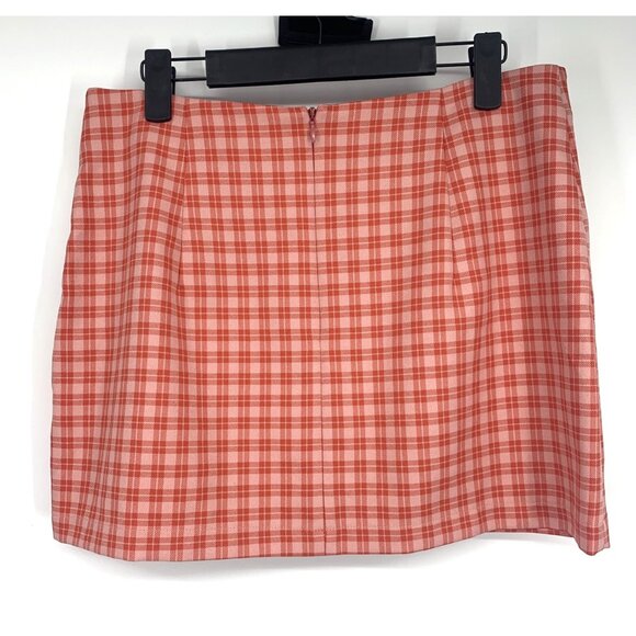 Urban Outfitters Skirt Pink Plaid Mini High Waist Y2K Preppy - Picture 10 of 13